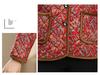 Mom's Winter Plus Size Velvet Cotton Plaid Jacket for Middle-Aged & Elderly