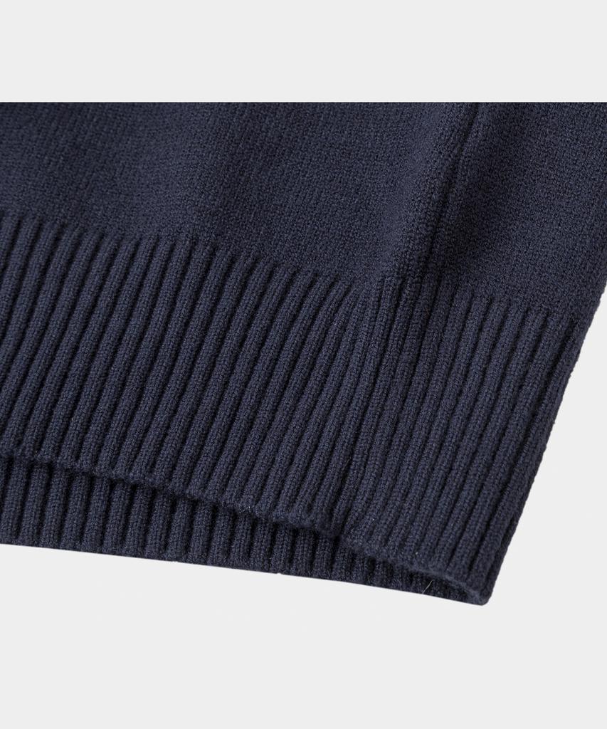 LETTERCOMO Essential Daily Round Knit Navy