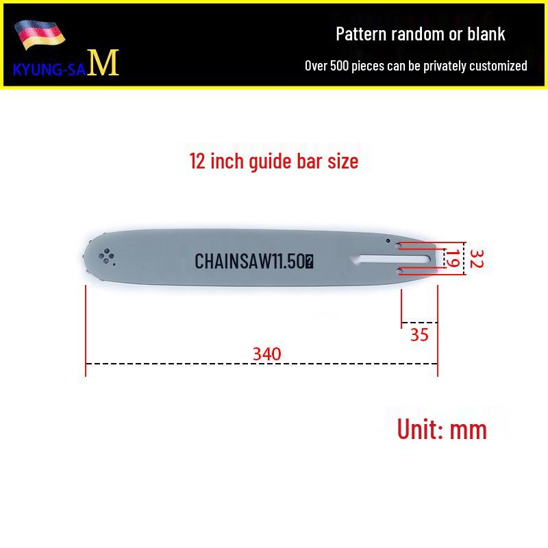 Gasoline Chainsaw Chain Guide Bar with 12-20 inch Options & Universal Lithium Battery Compatibility