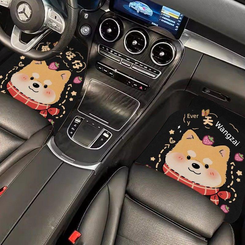 Car Floor Mats for All Seasons, Driver's Seat Carpet-Style Semi-Enclosed Single-Piece Diatomaceous Earth Anti-Slip and Water-Absorbing Car Floor Mat