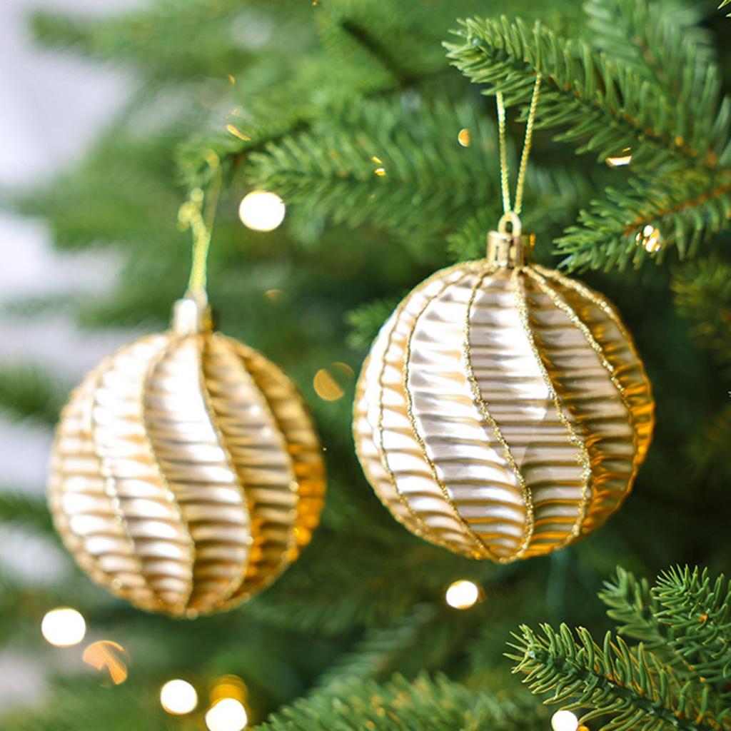 Christmas Tree Balls 2 Pieces Decoration Pendant 8cm Vintage Christmas Decorations For Indoor Outdoor Party Home Family Friends