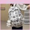 High School College Student Backpack With Lovely Bear Design 14-inch Laptop Compartment Ins Style Waterproof Animal Pattern