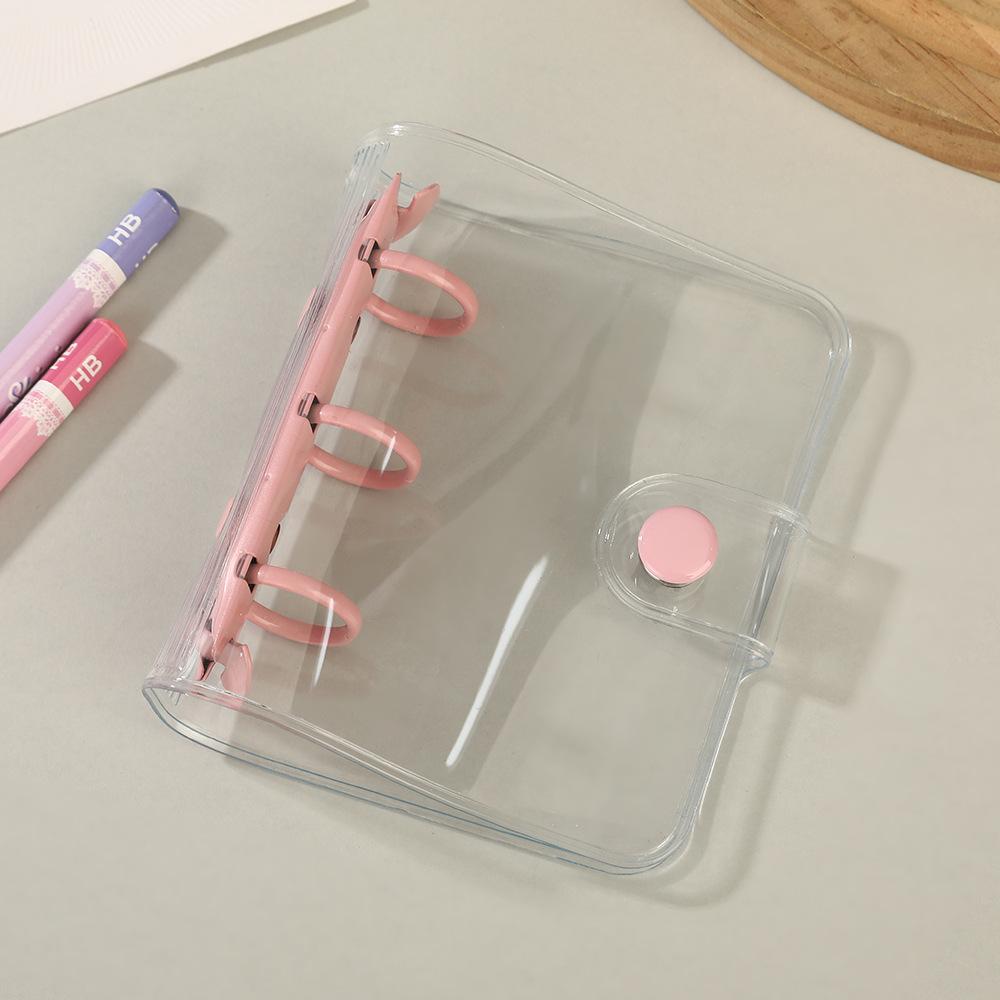 2 pièces classeur Macaron A8 à 3 trous avec 20 pochettes PVC, Mini porte-cartes photo