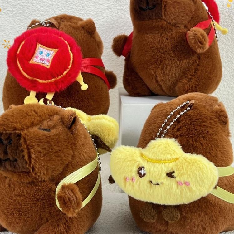 Capybara Plush Keychain Bag Decoration Bags Pendant Lucky Charm Keyring Purse Accesories Designed For Adults