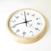 KATOMOKU Muku Clock 11 Natural km-94NA Wall Clock with Continuous Second Hand, 30.6cm Diameter (Quartz Clock)