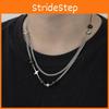 Titanium Steel Geometric Layered Necklace For Women Men With Cross Star Pendant And Handcrafted Design