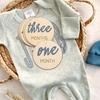 3D Wooden Baby Milestone Calendar Photography Props for Newborns: Boy & Girl Memorial Monthly Tracker