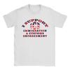 Vintage I SUPPORT ICE IMMIGRATION CUSTOMS ENFORCEUnisexT TShirt for Unisex Round Neck Cotton T Shirts Short Sleeve Tees Gift Clothing