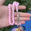 Handmade 33 Bead Tasbih Hand Bracelets Glass Prayer Beaded Bracelet Meditation Rosary Jewelry Religious Accessories