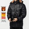 Winter New Cotton Jacket Men's Thickened Warm and Casual Anti Cold Imitation Lamb Fleece Hooded Work Jacket Men's Top