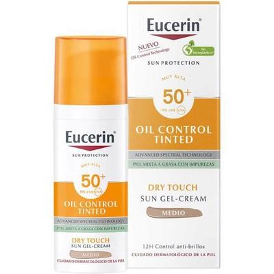 Opalovací olej - Eucerin - Protection Oil Control SPF50+ - Nemastný - Tónovaný Medium - 50 ml