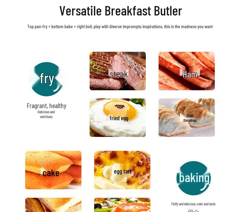 Three-in-One Multifunctional Breakfast Machine: Toaster & Mini Oven, 110V-220V