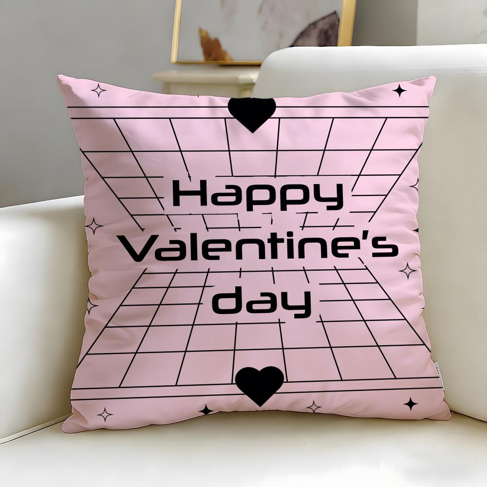 Classic Holiday Valentines Day Cushion Cover Soft EasyWash Pillow Case Versatile for Couch Bed Travel and Office
