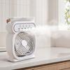Misting Desktop Fan, Portable Cooling Fan with Water Spray, 450ml Tank ,Timer, Ambient Light, 3 Speed USB Rechargeable Mini Fan for Home Office Travel