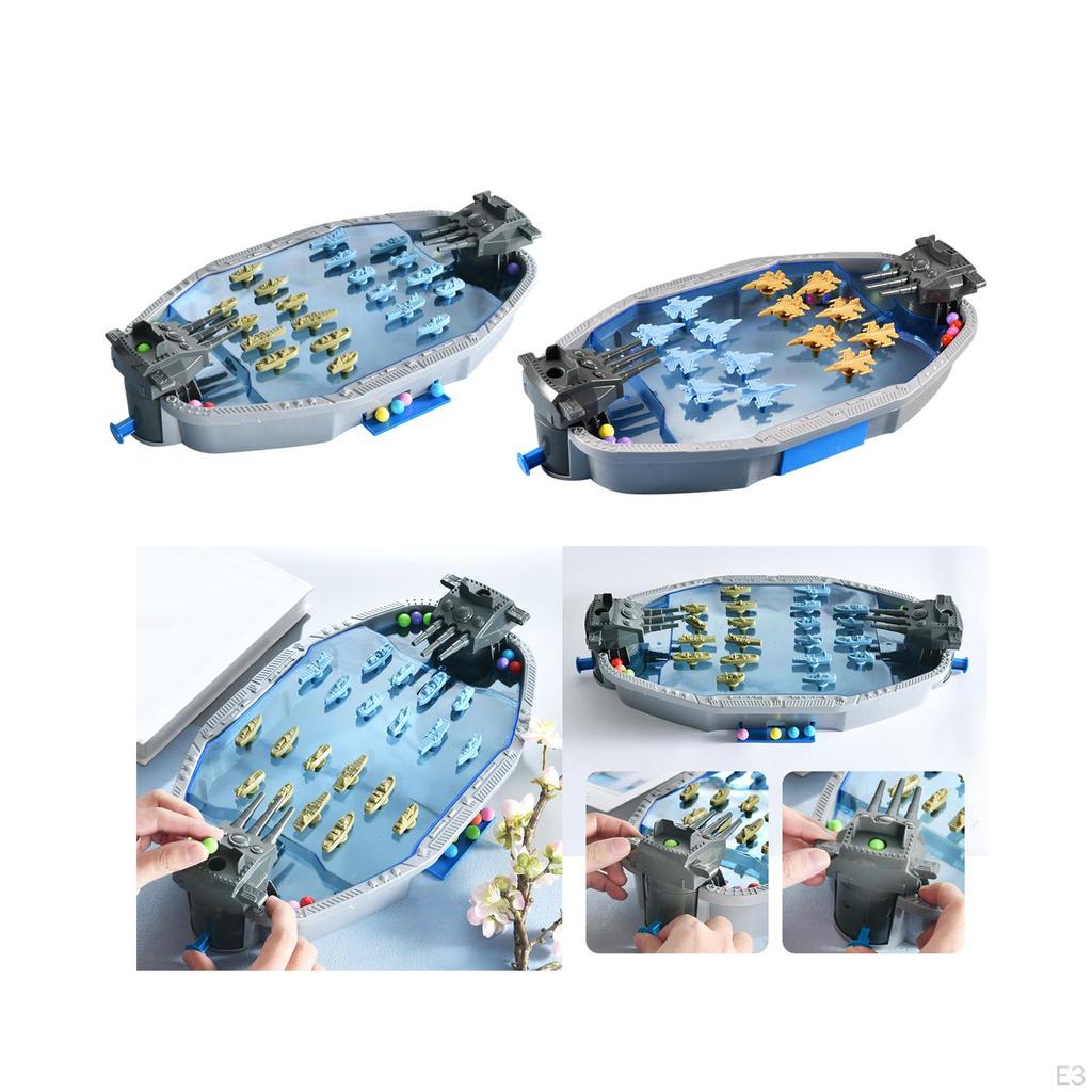 Gioco da Tavolo Mini Portatile Competizione Giocattolo da Lancio Battaglie Navali per Bambini