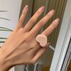Personality Peach Heart Shaped Ring Simplicity Ring New Resin Geometric Ring