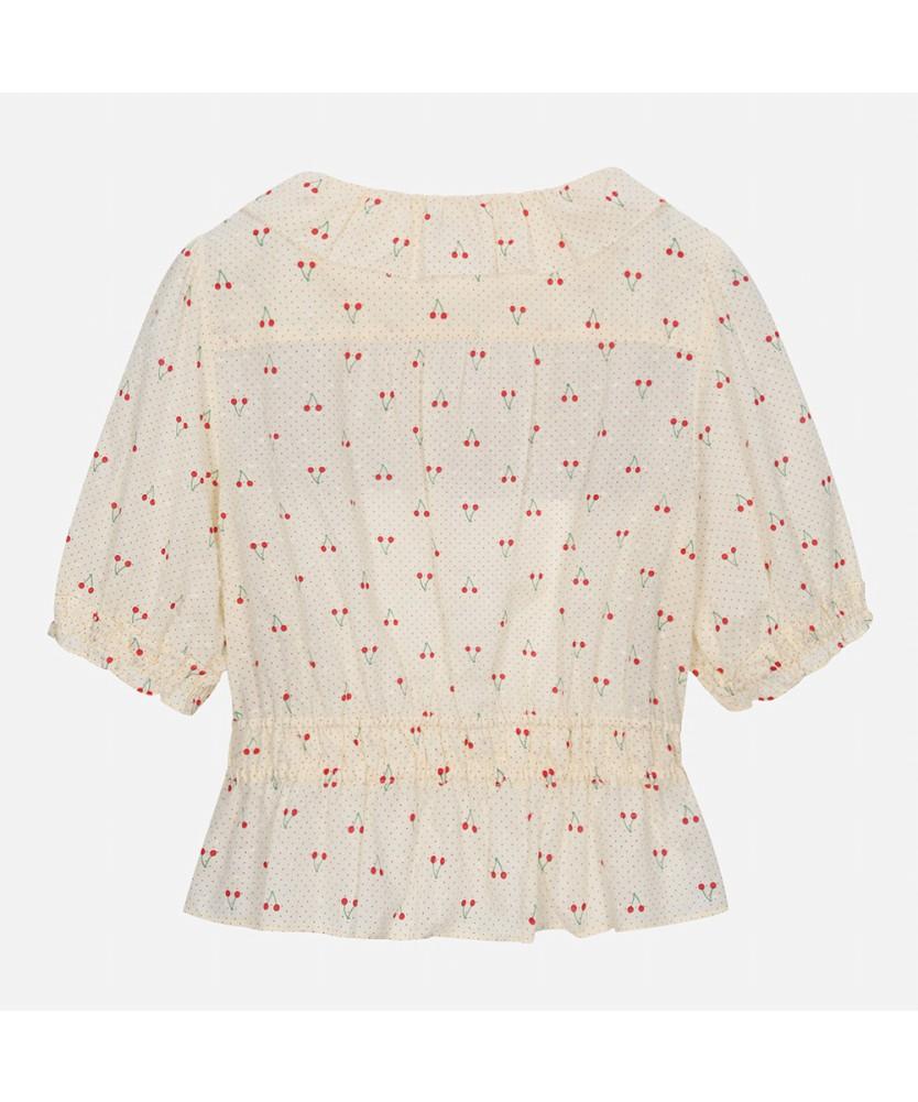 THURSDAY ISLAND Small Floral Pattern Ruffle Blouse_T254Mbl269W