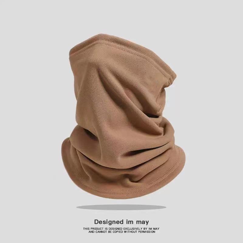 Double-Sided Polar Fleece Scarf: Warm, Cold-Proof, Versatile, Solid Color Neck Pullover for Autumn and Winter