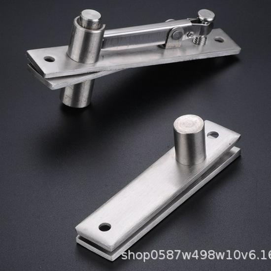 Stainless Steel 360° Pivot Hinge for Wooden Doors - Top & Bottom Concealed Rotating Shaft Hinge for Floor/Ceiling Installation