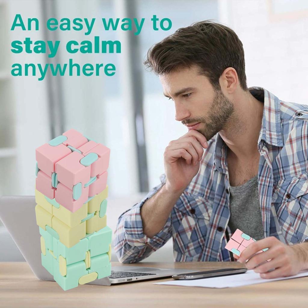 3pcs Plastic Infinite Cube Matte Decompression Toy for Adults Children Office Household Playing