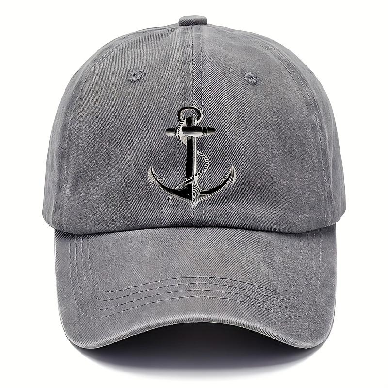 Verstellbare Dad Hat Maritime Anker Baseballkappe Unisex Lässig Segler Abenteuer Thema Kopfbedeckung Geeignet für Jede Jahreszeit