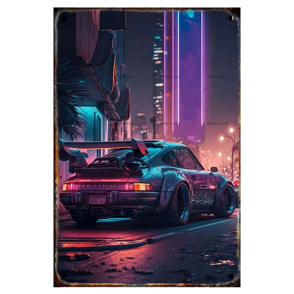 Plaque Metal Tin Signs Classic Cars Wall Decoration Vintage Art Posters Iron Painting for Man Cave Home Cafe Game Room Club Bar