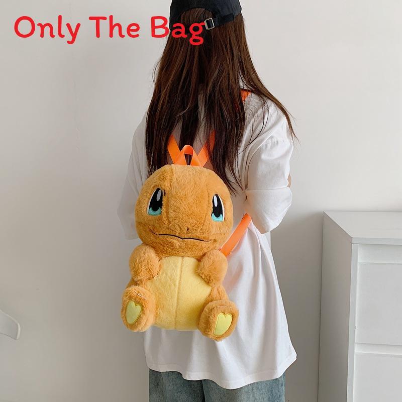 Pikachu Plush Animal Bag For Kids Street Style Soft Material With Zipper Closure For Casual Use