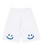GRAVER [Unisex] Back Drawing Smile Bermuda Training Shorts_Melange White