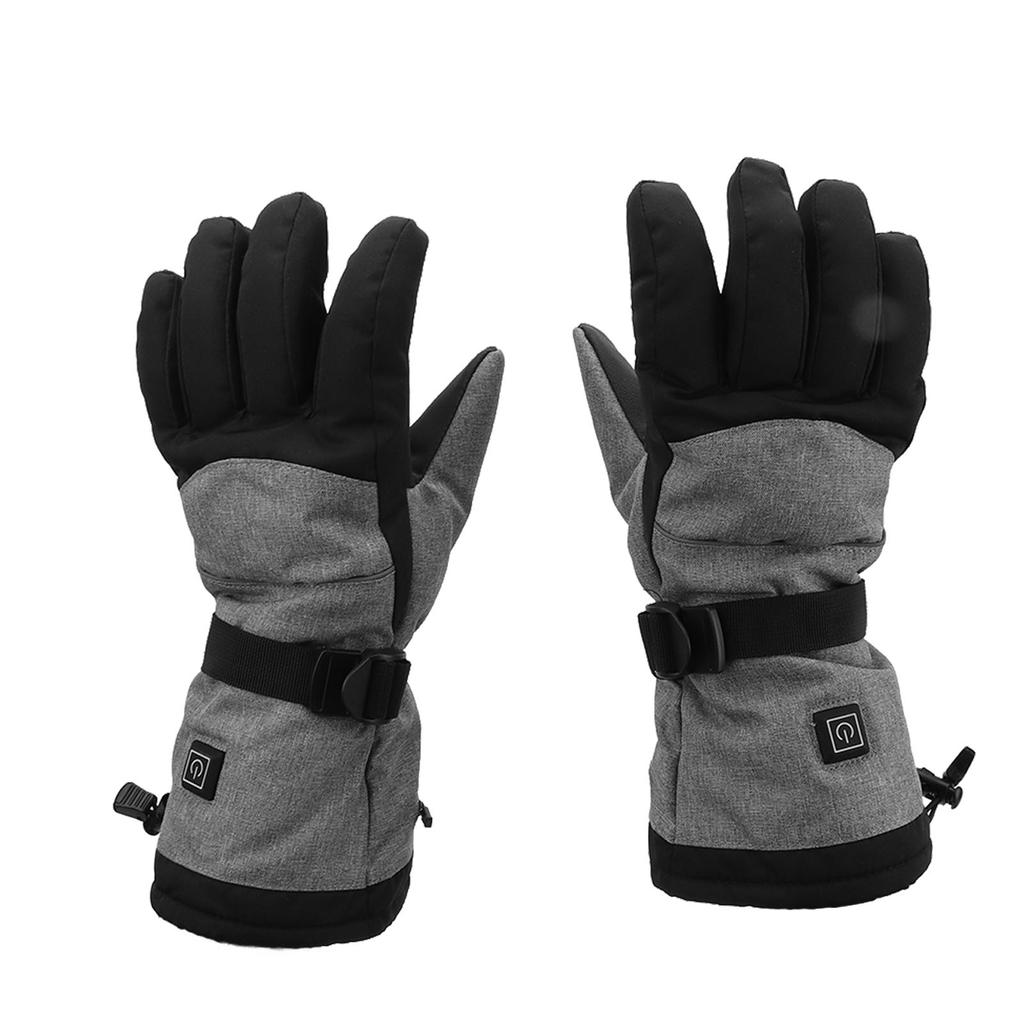1 Pair Heated Gloves Battery Powered Waterproof Winter Heating Gloves with Reflective Strip for Outdoor Activities