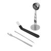 Coffee Tamper Spoon Stirring Spoon Coffee Art Pen Dual  Coffee Tamping Scoop Kit with Cleaning B