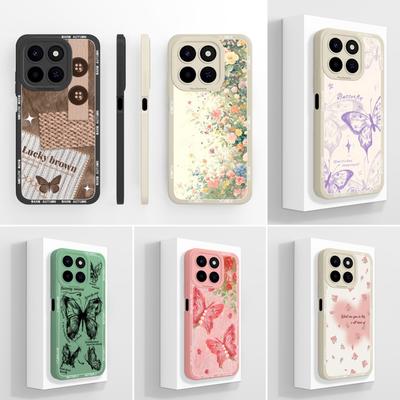 Beautiful Butterfly Phone Case For Huawei X6C Honor 400 Lite Pura 80 Pro Plus Ultra Liquid Silicone Soft Bumper Dustproof Cover For Huawei Bumper Bags