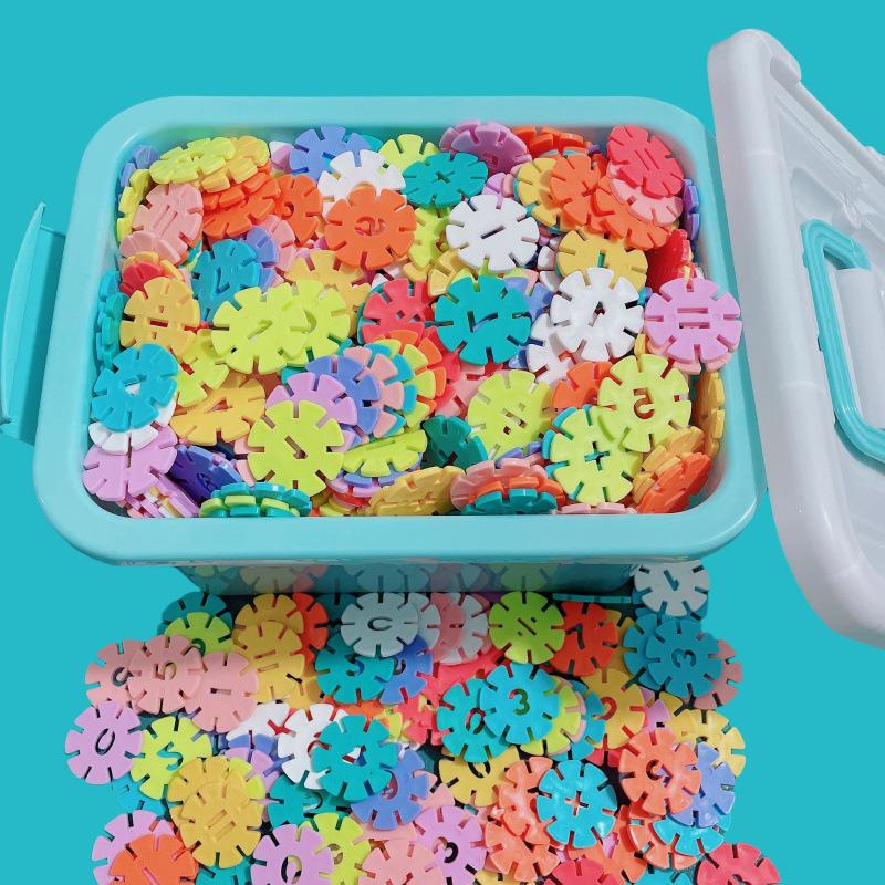 Large Snowflake Building Blocks for Kids - Thick, Durable Pieces for Boys Aged 4+