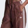 Adidas Originals Retro Stripe Elastic Waist Straight Loose Casual Pants Women Bottoms Shadow-Brown JN8304