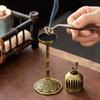 1pc Golden Finch Palace Lamp Alloy Incense Burner Home Indoor Tea Ceremony Supplies Decoration Multi-function Aromatherapy Tool