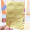 60 Pcs Gold Embossed Sticker Adhesive Embossing Decal Envelope Seal Sticker for Invitation Envelope Seal Decoration