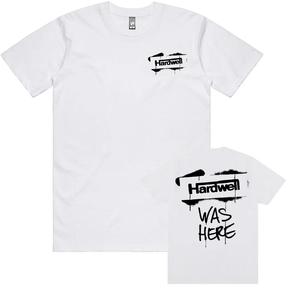 DJ Hardwell Logo Print TShirt 100 Cotton Short Sleeve Mens Tee Unisex HipHop Street Style Casual Crew Neck Women Men Tshirt