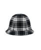 Koldeubeullaengkis Oversized Six-Panel Cotton Bucket Hat Black Check