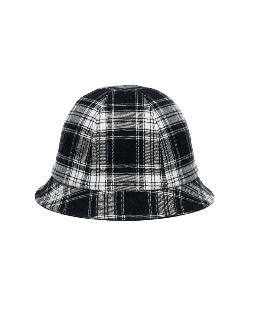 Koldeubeullaengkis Oversized Six-Panel Cotton Bucket Hat Black Check