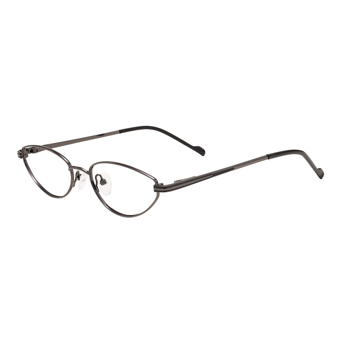 

Vintage Metal Oval Prescription Glasses Men and Women Small Chic Ins Luxury Brand Glasses Cosplay Decoration Optical Eyeglasses Single Version&1.56&None сірий