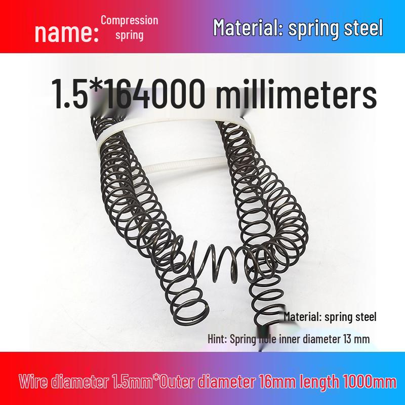 Spring Wire: 1m Long, Soft Pressure, Manganese Steel, 0.3-4.5mm Diameter, Yellow Compression Return.