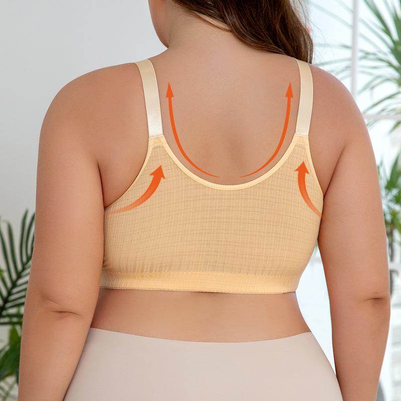 Oversized Women's Front Buttonless Adjustable Shoulder Strap Threaded Underwear