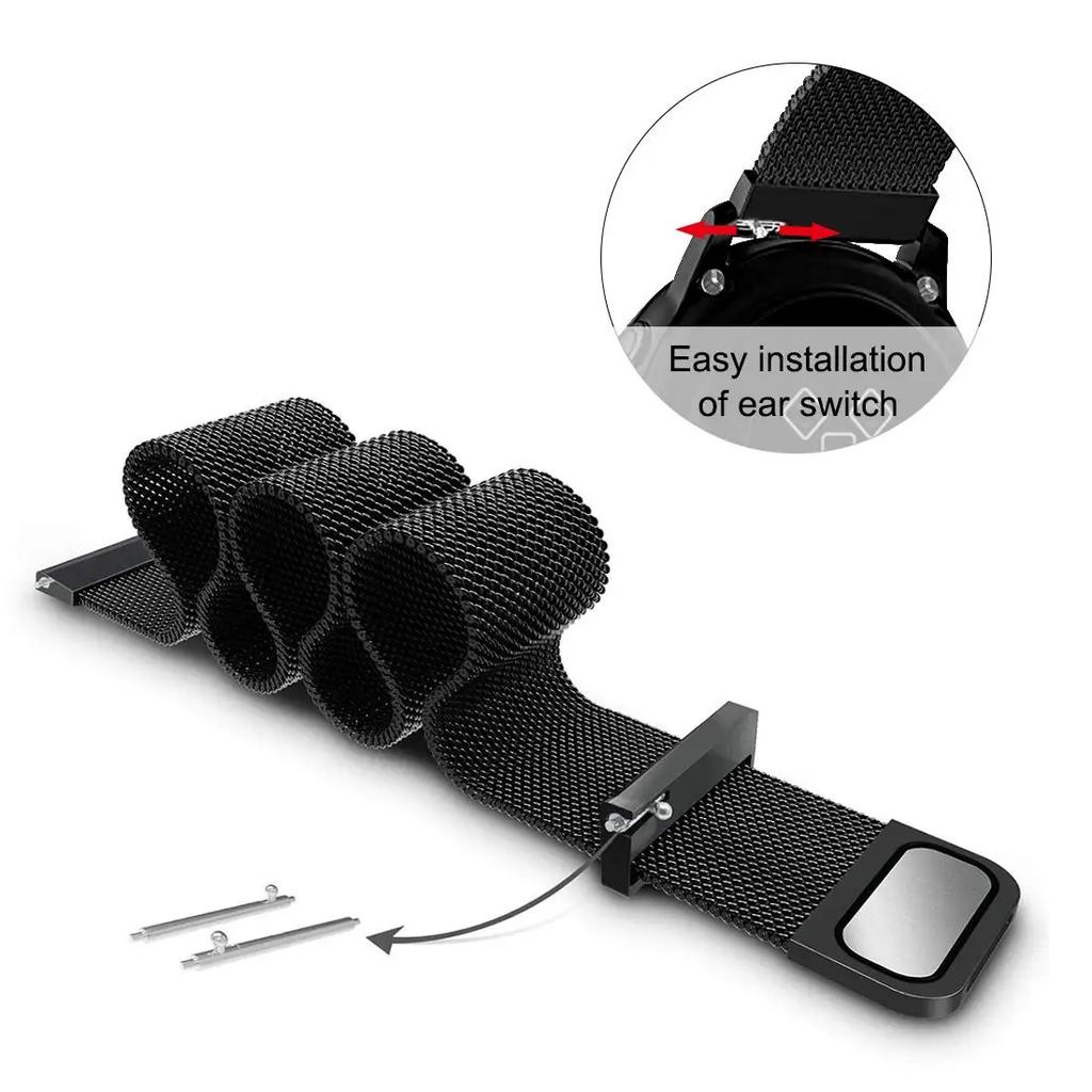 Curea magnetică tip buclă pentru COROS PACE Pro 3 2, bandă de ceas din oțel inoxidabil pentru COROS APEX 2 Pro, brățară metalică pentru APEX 46mm 42mm