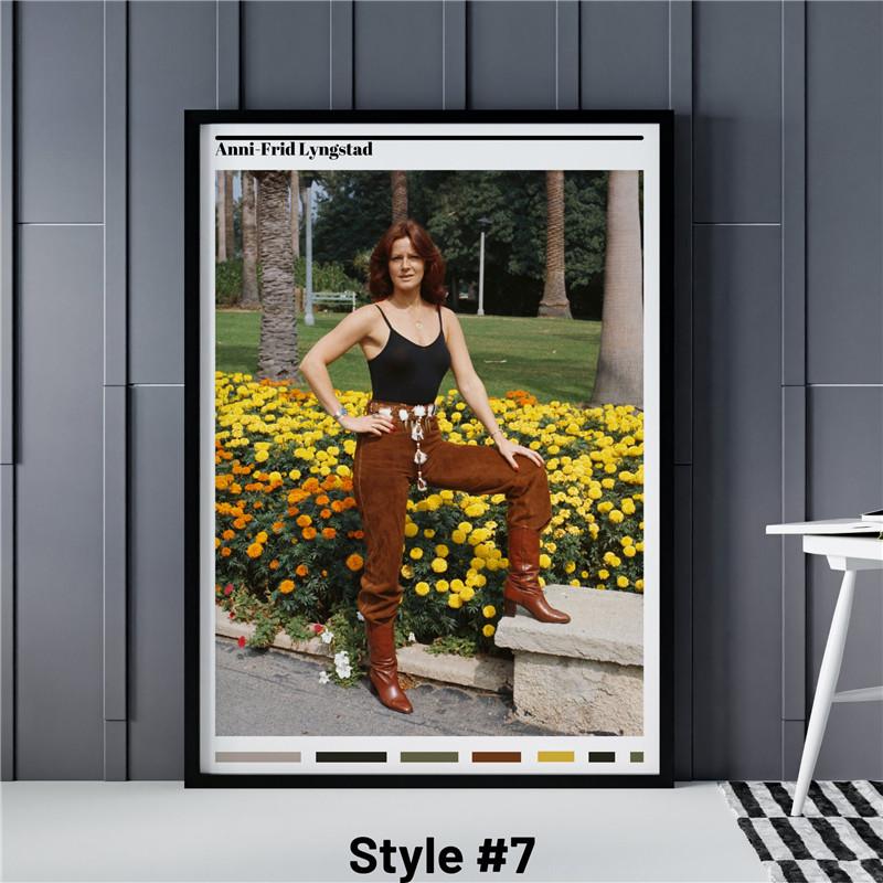 Abba-Poster, schwedische Pop-Abba-Mitglieder, Schwarz-Weiß-Leinwandgemälde, Poster, dekorative Wandbilder, Wandkunst, Raumdekoration, Ästhetik