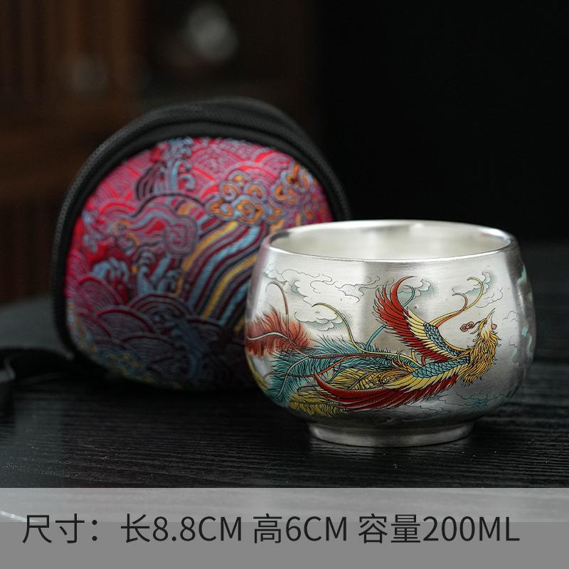 

Чашка для чая Longfeng lver, мастер-чашка высокого класса, чашка для чая, подарок на день рождения для друзей и подруг, свадебный бизнес-сувенир 150ml