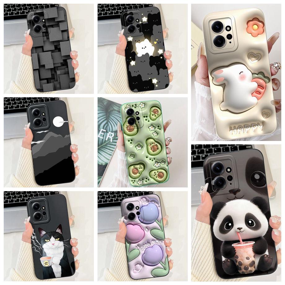 For Xiaomi Redmi Note 12 12s 12R 12 Pro Phone Case Soft Matte Silicone Capa For Redmi 12c 12 4G 5G Goothic Style Back Cover
