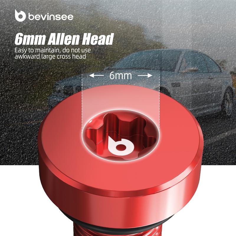 BEVINSEE Coolant Thermostat Housing Bleed Screw for BMW E46 E39 E90 E91 E92 E93 E60 E36 F30 F36 F10 G20 G30 X3 E83 X5 E53 E70 Z4