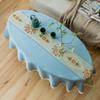 Oval Tea Table  American Fresh Small Broken Flower Tablecloth Cotton Linen New Year's Tablecloth  Coffee Table for Living Room