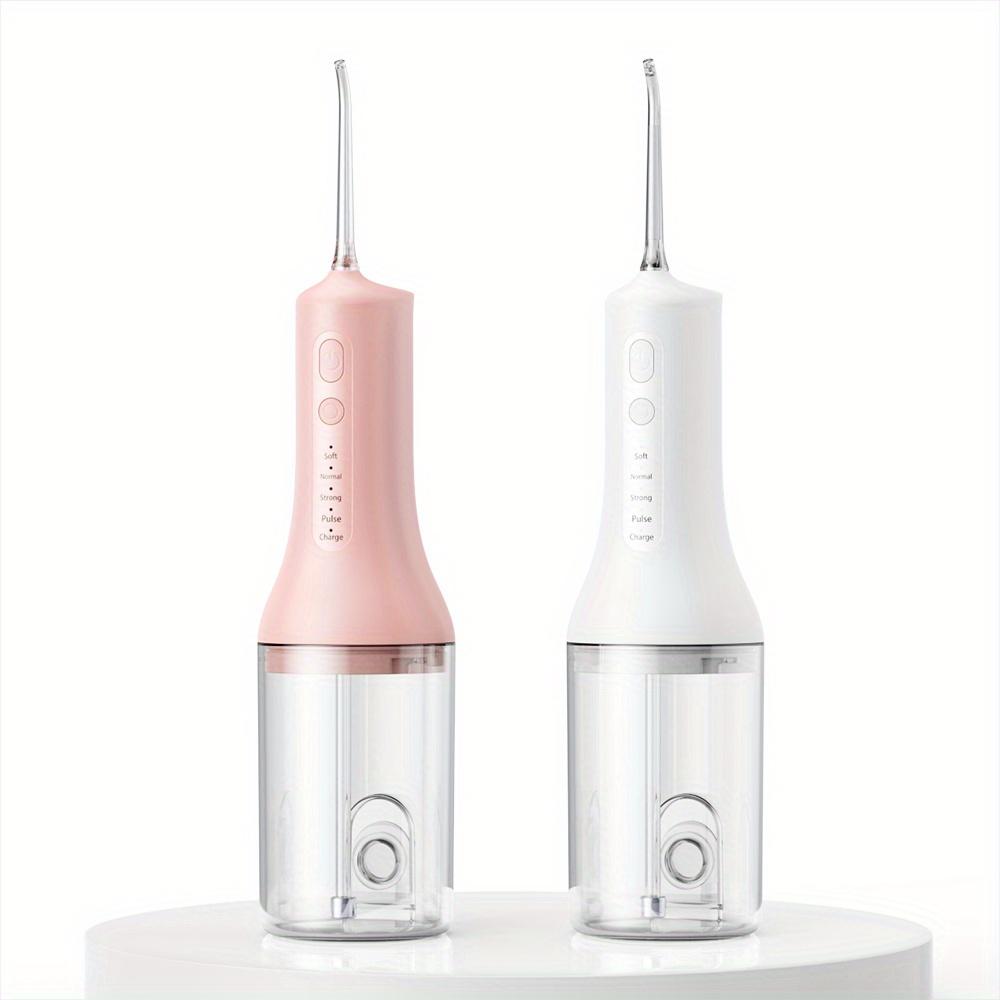 Electric Teeth Oral Irrigator Water Flosser Cordless Rechargeable 5 Modes 4 Jet Tips Portable Irrigator Dental for Travel Home