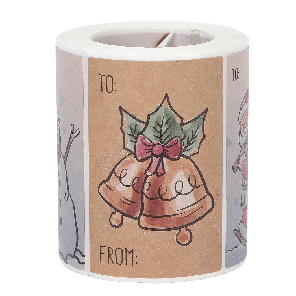 Christmas Sticker 6 Designs 250 Adhesive Xmas Decorative Labels for Cards Gift Envelopes Boxes