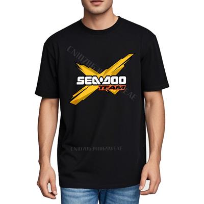 Tee Shirt Crew Neck Cotton Tshirt Seadoo Team Logo On Black Fashion Fashion Tshirt Retro Cheap Tshirt Cotton
